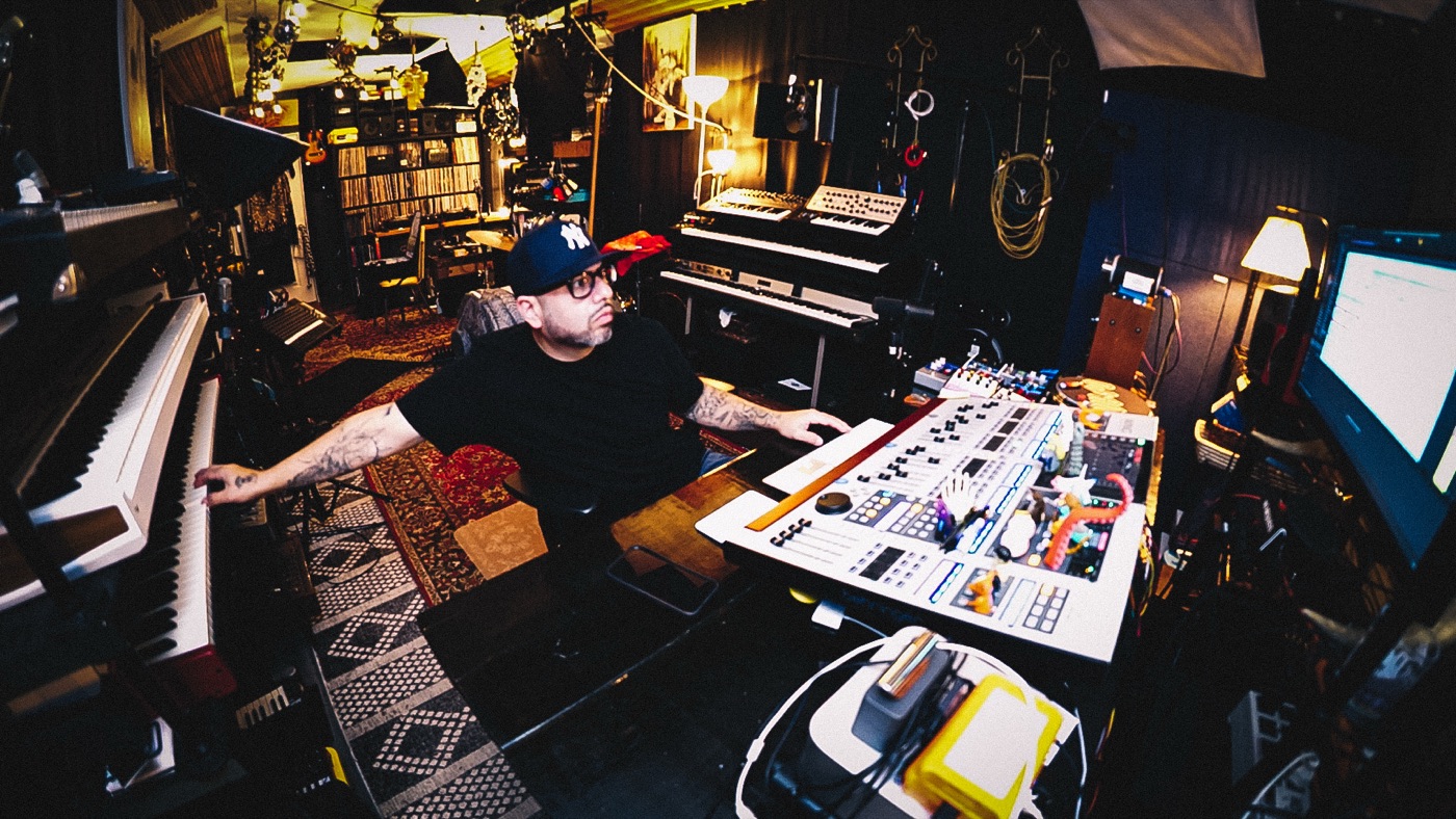 Mariano Mendez at the console in the Goats Only control room